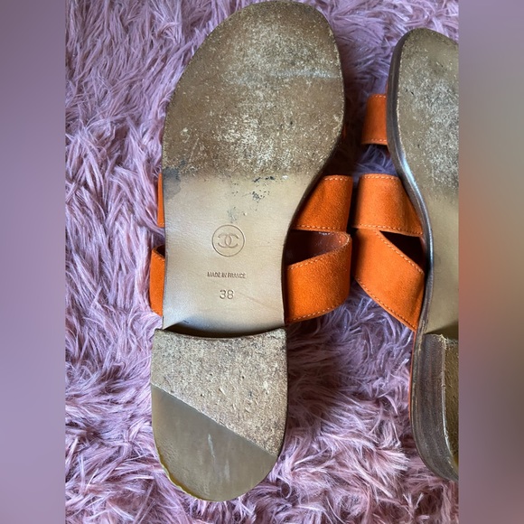 Orange Chanel sandals - Picture 12 of 16